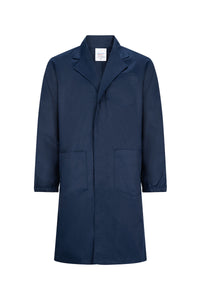 LAB COAT  NAVY BLUE ELASTIC WRIST CUFF